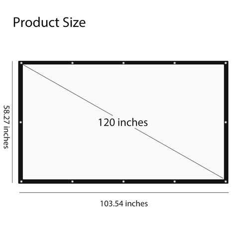 2019 100 Inch 120inch 16:9 Folding Projection Screen High Brightness ...