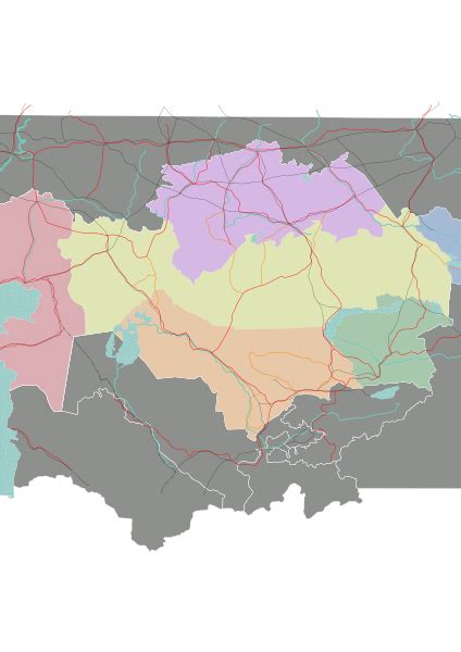 File:Kazakhstan regions map.svg - Wikitravel Shared