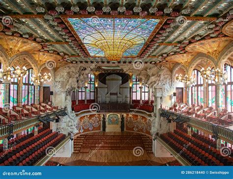 Palace of Catalan Music stock photo. Image of europe - 286218440