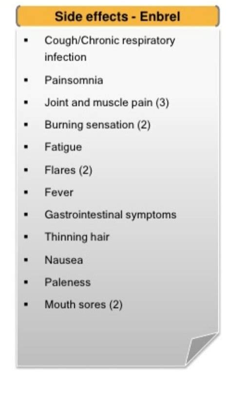 Enbrel side effects | Psoriatic arthritis, Autoimmune disease, Rheumatoid arthritis