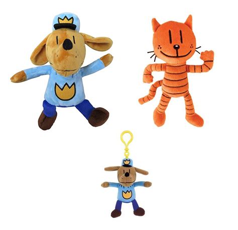 Buy MerryMakers Dog Man Soft Plush Toy, Petey Cat, Dog Man Backpack Pull, from Dav Pilkey's Dog ...