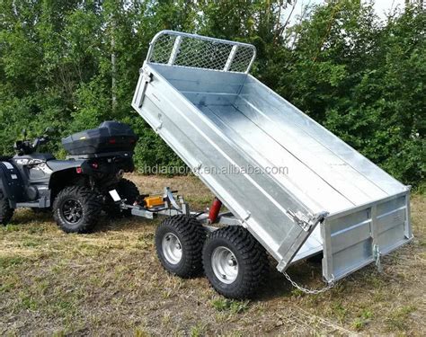 1500kg Hydraulic Lift Atv Trailer/3307lb Quad Tow-behind Utility Cargo ...