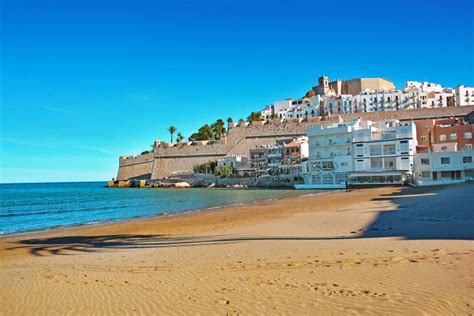 Peniscola Beach ,Province Castello, Spain Stock Photo - Image of beach, beautiful: 90956698