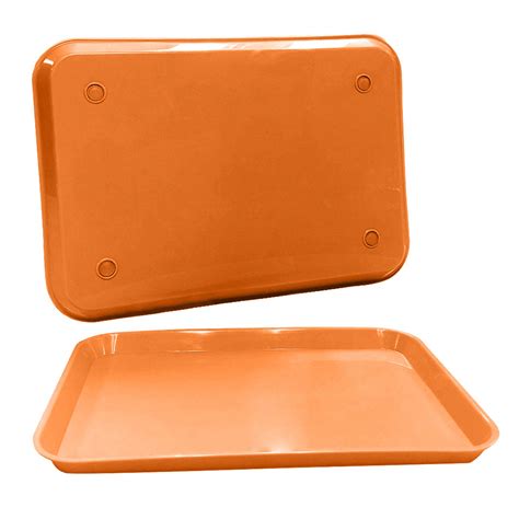 Amazon.com: 12 Dental Autoclavable Plastic Instrument Set Up Flat Trays, Orange, 13.25 Inches x ...
