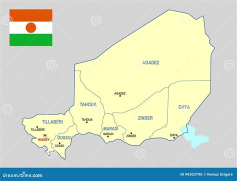 Niger Map - Cdr Format Vector Illustration | CartoonDealer.com #94303796