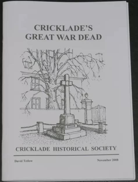 CRICKLADE SOLDIERS WW1 First World War History Memorial Wiltshire Town Men WWI $11.36 - PicClick