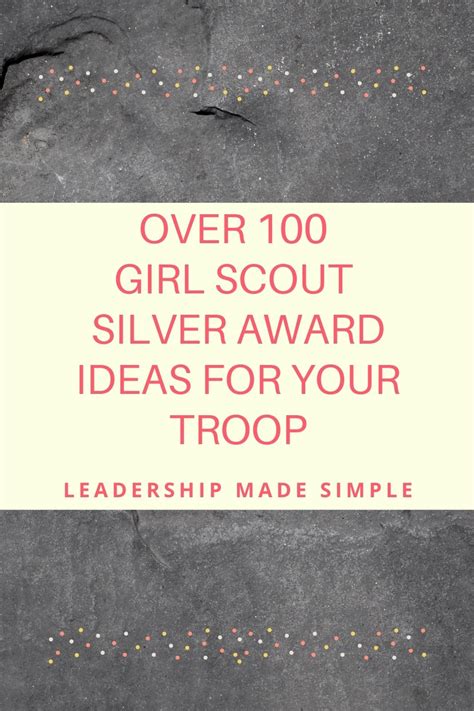 Cadette Journey Resources for Leaders: Girl Scout Cadette Silver Award ...