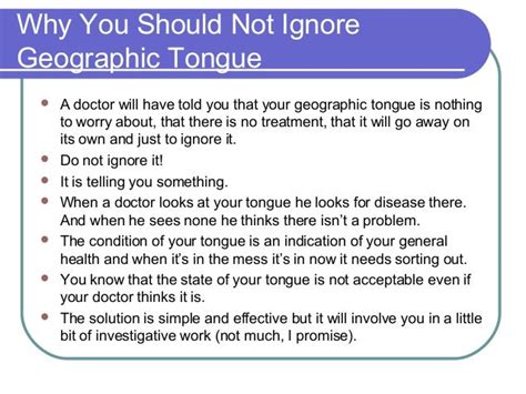 Natural treatment for geographic tongue