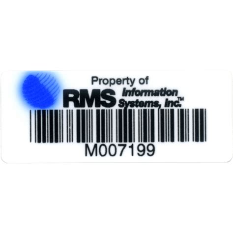 Property Asset Labels with Consecutive Barcode - Farrell Label Company