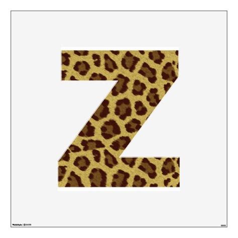 Leopard Print Alphabet Room Stickers | Zazzle