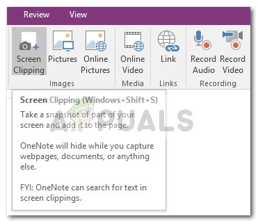 How to Change OneNote Screen Clipping Shortcut on Windows 10 - Appuals.com