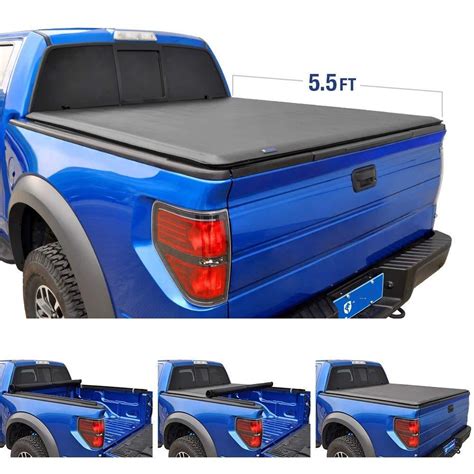 VINYL SOFT TRI-FOLD TONNEAU COVER FOR 04-14 FORD F150 5.5'BED FLEETSIDE ...