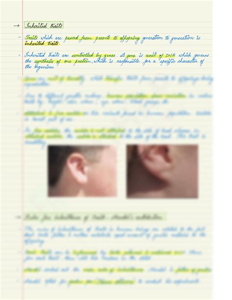 SOLUTION: Handwritten notes heredity evolution class 10 - Studypool