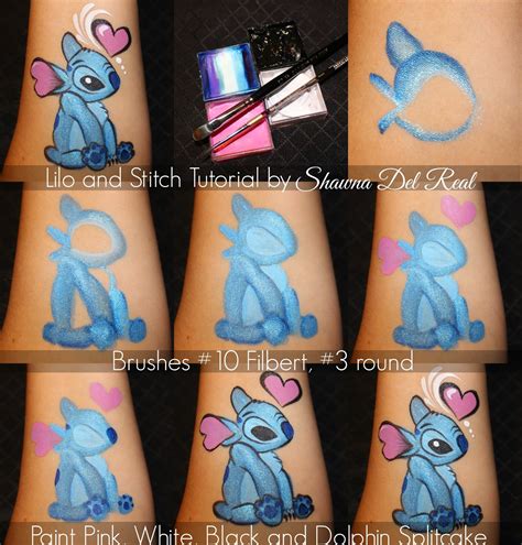 Shawna D. Make-up: Lilo and Stitch cheek art face painting (Stitch)