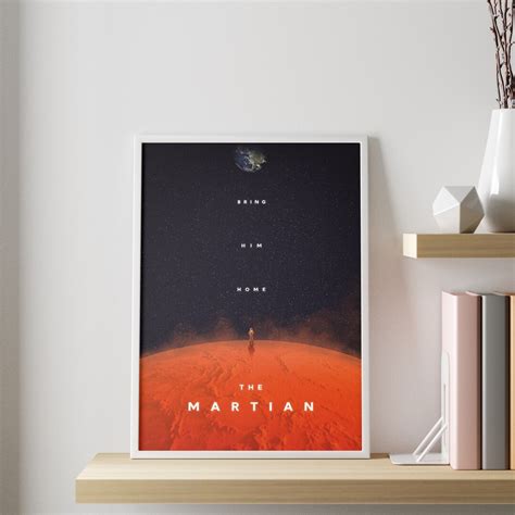 The Martian Movie Poster DOWNLOADABLE Minimalist Abstract Wall Art Print DIGITAL DOWNLOAD Print ...