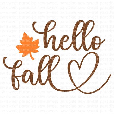 Hello Fall SVG, Fall Door Sign SVG, Halloween SVG, Digital Download ...