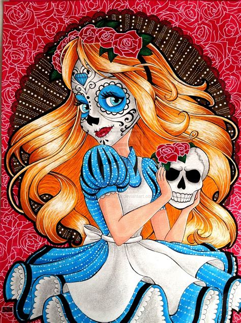 Sugar Skull Alice by SJK-drawings on DeviantArt | Alice in wonderland ...