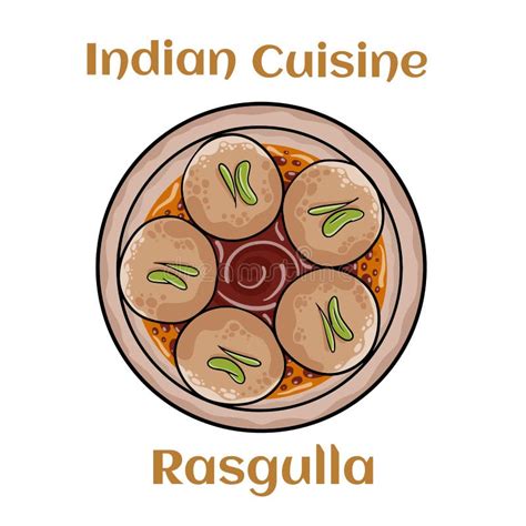 Indian Sweet or Dessert - Rasgulla, Famous Bengali Sweet in Clay Bowl Stock Illustration ...