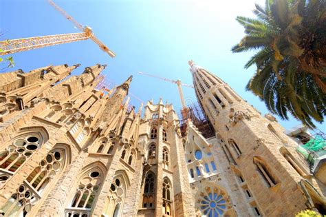 Sagrada Familia Towers editorial stock photo. Image of catholicism ...