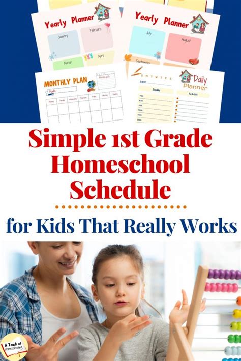 Simple 1st Grade Homeschool Schedule for Kids That Really Works - A Touch of Homeschooling