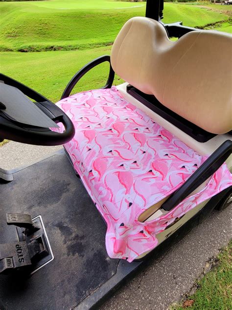 Golf Cart Seat Cover Pink Flamingos Fleece Golf Cart Seat - Etsy