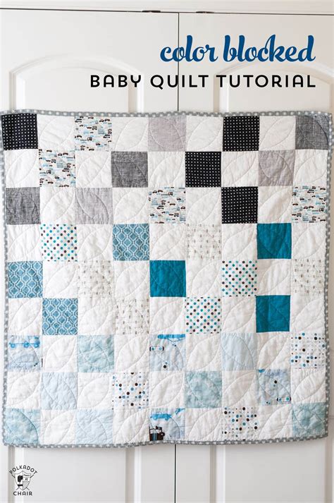 Color Blocked Patchwork Baby Quilt Tutorial; a Free Quilt Pattern