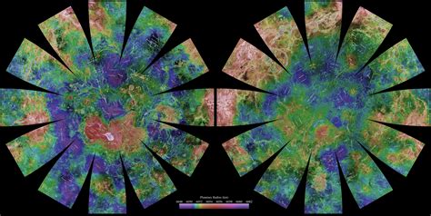 Topographic Map of Venus