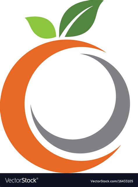 Orange logo design Royalty Free Vector Image - VectorStock