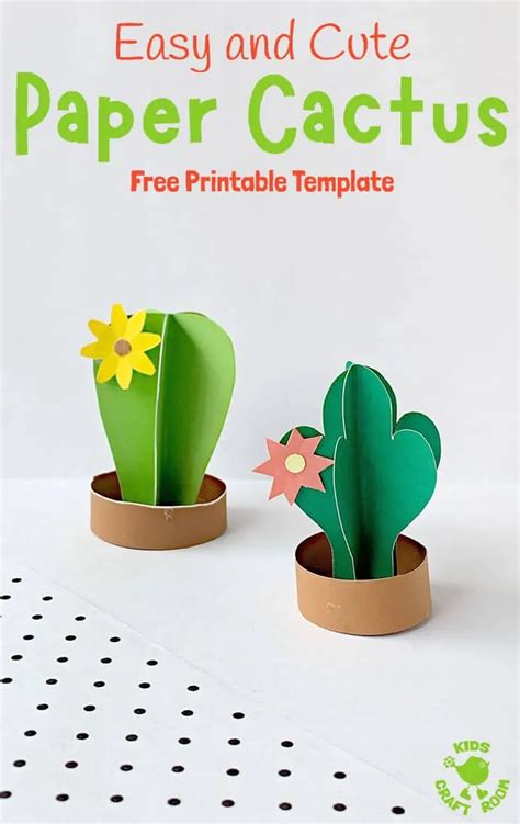 3D de Papel Cactus de Artesanía | KGSAU