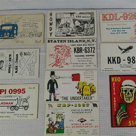 QSL Radio Cards Amateur Radio QSL Cards Lot New York QSL Radio Cartoons ...