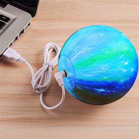 DecBest 3D Printing Moon Lamp Space LED Night Light Remote Control USB Charge Best Giftsis ...