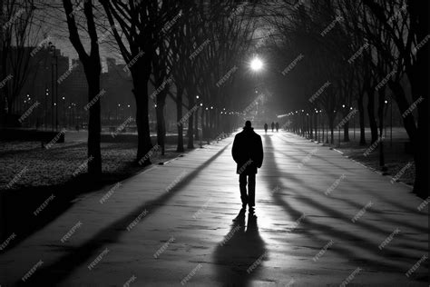 Premium Photo | Walk alone at lonely night