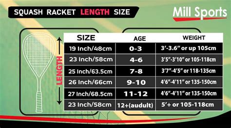 Entry #45 by mdmahmudur39 for Infographic/Image Design - Squash Racket Size Chart | Freelancer