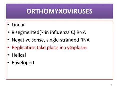 Orthomyxoviruses | PPT