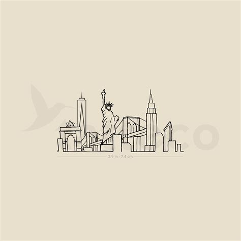 Details more than 72 nyc skyline tattoo latest - in.cdgdbentre