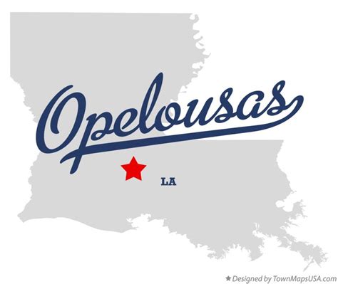 Map of Opelousas, LA, Louisiana