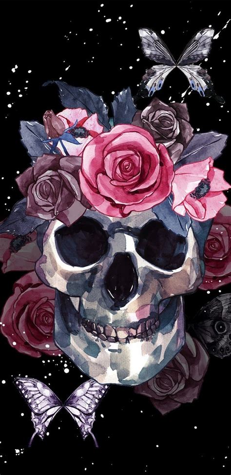 Pin by Nataling Soto on Skulls | Skull wallpaper iphone, Skull wallpaper, Witchy wallpaper