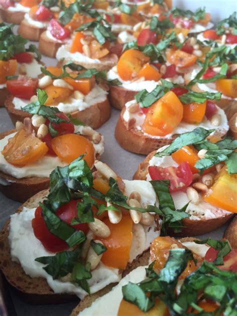 Tomato and Basil Crostini | Sugar Plum Sisters