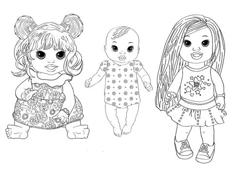 Baby Alive Dolls Coloring Page - Free Printable Coloring Pages for Kids