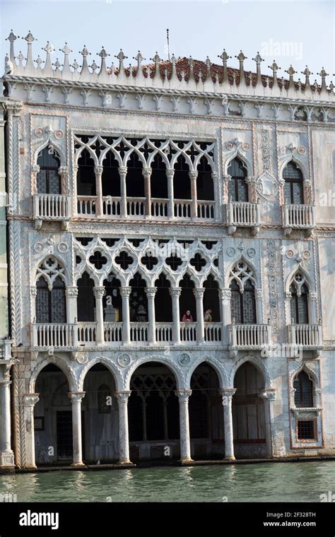 Italy,Venice,Ca'd'Oro the most famous of Venetian Gothic palaces on the Grand Canal Stock Photo ...