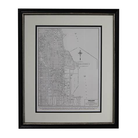 Framed Chicago City Map Vintage Chicago Illinois Map - Etsy