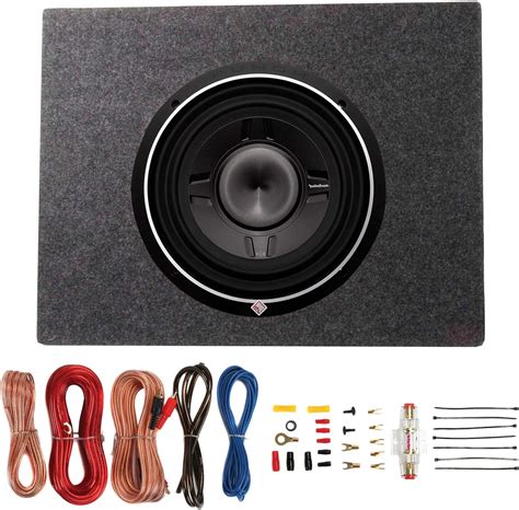 Amazon.com: Rockford Fosgate 12" 800W Audio Shallow Subwoofer + Enclosure + Amp Wiring Kit ...