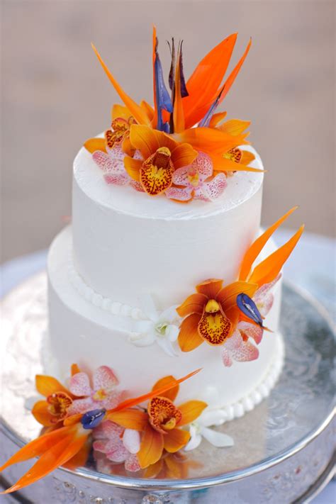 Birds of Paradise Tropical Wedding Cake, Exotic Wedding, Beach Wedding Cake, Beautiful Wedding ...