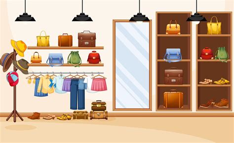 Fashion clothes store background 1609804 Vector Art at Vecteezy