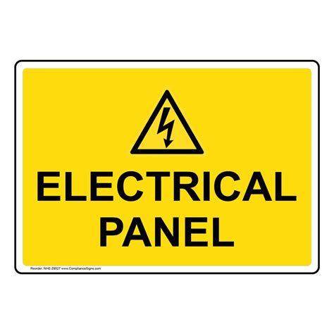 Portrait Electric Panel Inside Sign With Symbol NHEP-28602