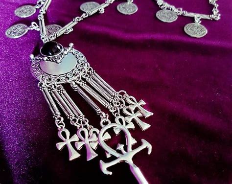 Seven Ankh Vampire Necklace Vampire Egyptian Symbol Goth - Etsy