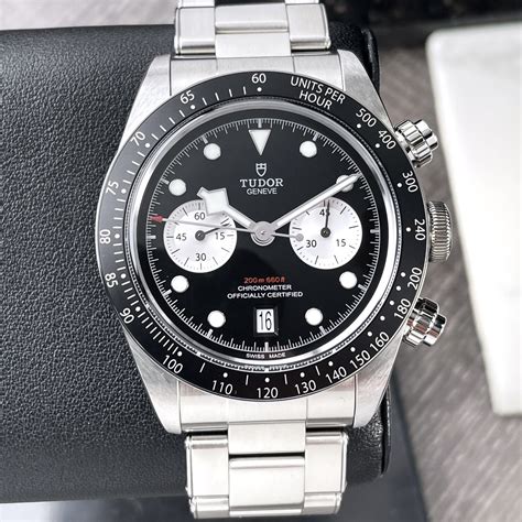 Tudor Black Bay Chrono Steel Bracelet Black Reverse Panda Dial