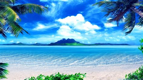 Beautiful Beach Scenes Wallpaper - WallpaperSafari