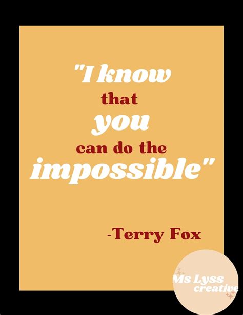 Terry Fox Quotes Poster Set - Etsy