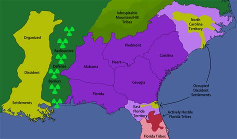 Map of The States of Savannah [2313] (Fallout Lore) : imaginarymaps